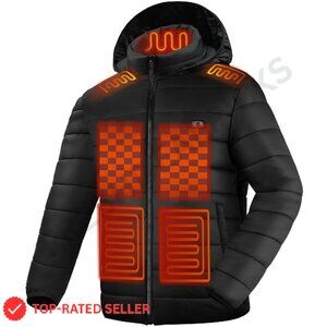 Heated Winter Coat with Battery Pack Unisex 15 Zone Heating Tech Jacket